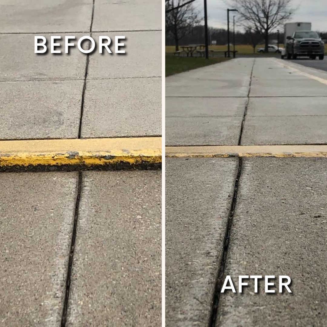 Before and after concrete leveling project 1